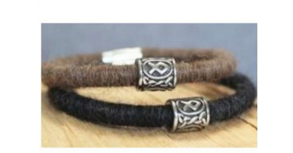 Wrapped mens bangles with Viking Bead